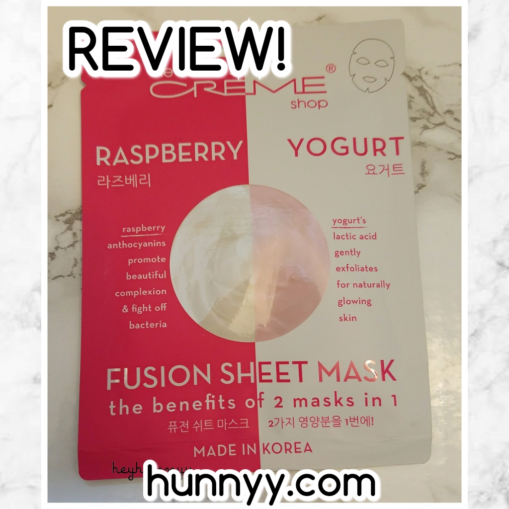 ::REVIEW:: The Creme – Raspberry & Yogurt Sheet Mask
